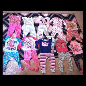 2T GIRLS PAJAMA BUNDLE OF 10